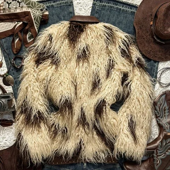 Multicolor Casual Women's Faux Fur Christmas Coat